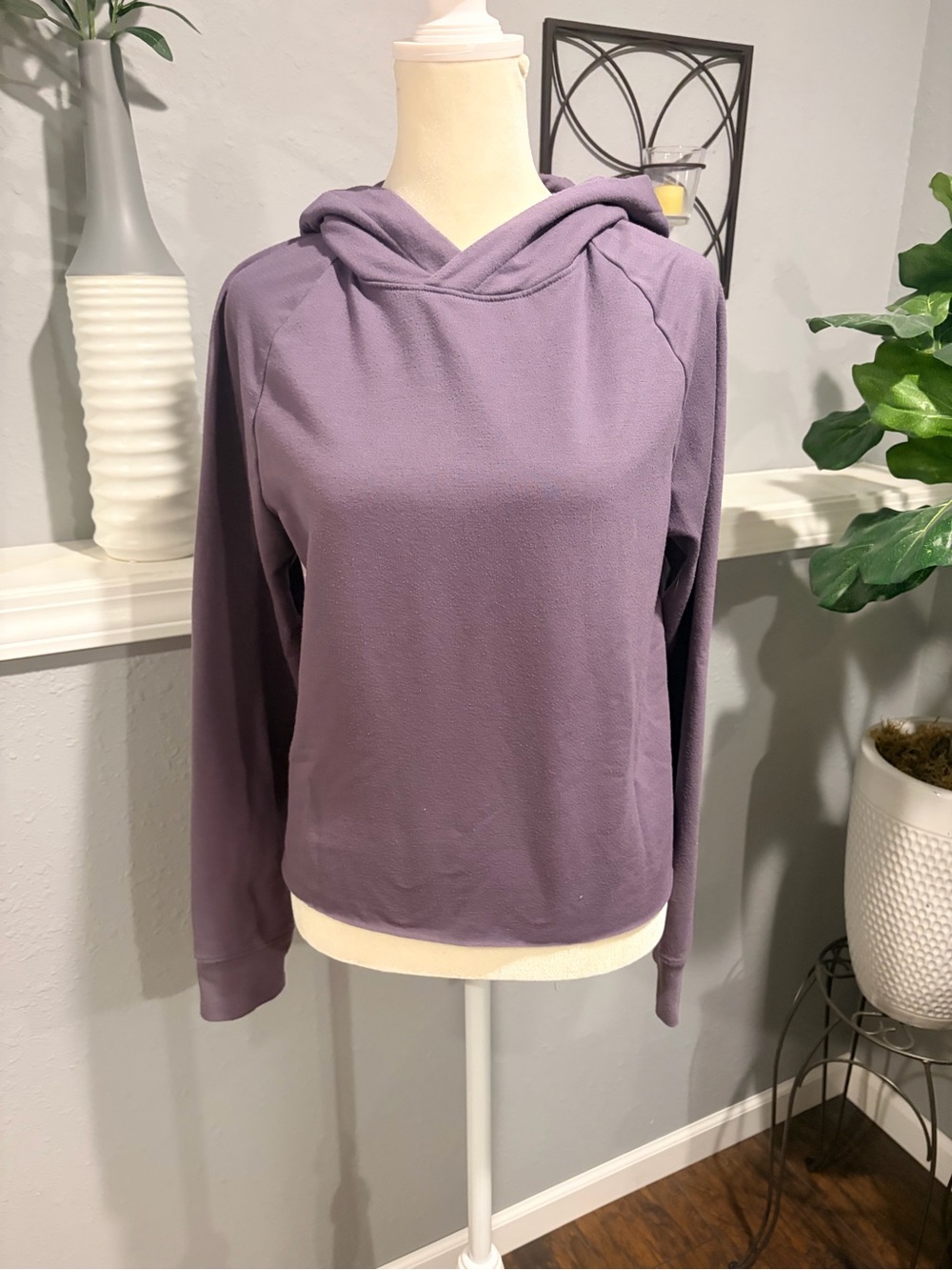 Women’s Purple Hooded Pullover Sweatshirt